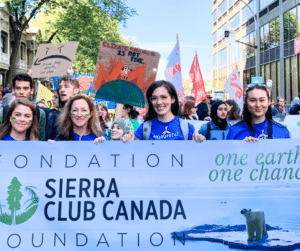 Sierra Club Canada at a march. Donate Sierra Club Canada.