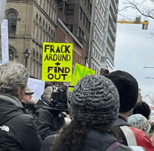 photo of people at the demonstration from the page Scotia Brunswick Fracking Actions